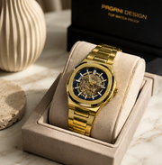 BESTWIN Automatic Men's Skeleton Stainless Steel Wrist Watch
