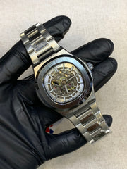 BESTWIN Automatic Men's Skeleton Stainless Steel Wrist Watch