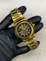 BESTWIN Automatic Men's Skeleton Stainless Steel Wrist Watch