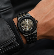 BESTWIN Automatic Men's Skeleton Stainless Steel Wrist Watch