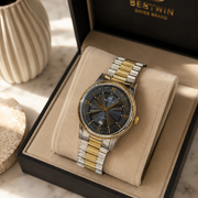 BESTWIN Men's Executive Stainless Steel Chain Watch