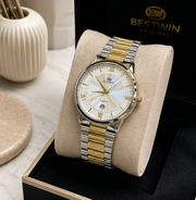 BESTWIN Men's Executive Stainless Steel Chain Watch